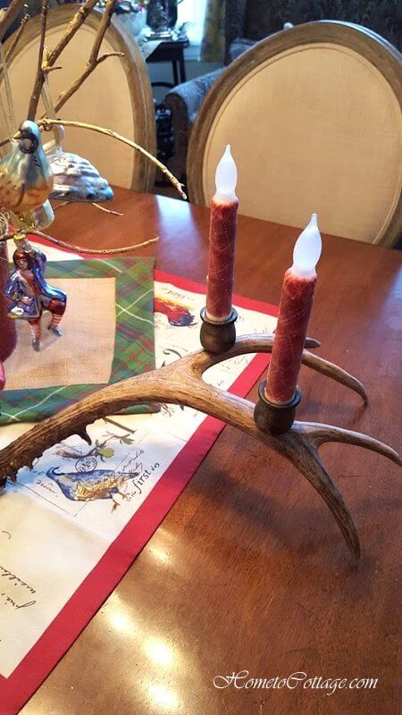 Rustic Christmas Antler Candle Holders