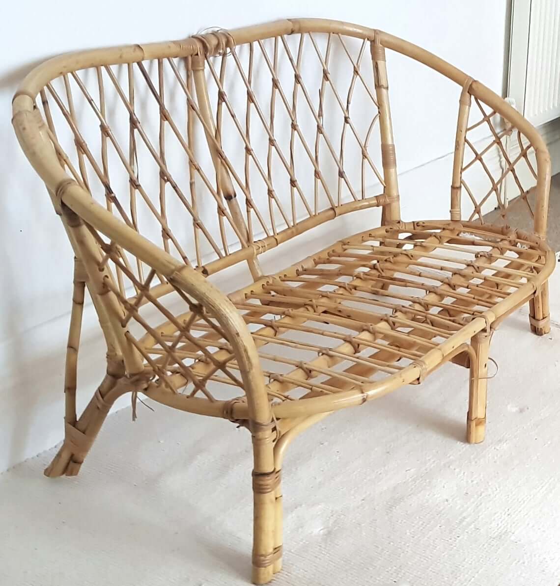 All-Natural Bamboo Loveseat for Front Porch