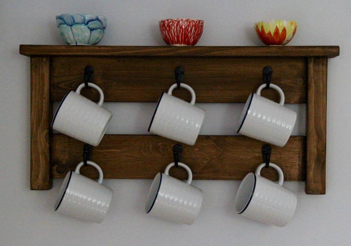 Wall-Mounted Hanging Coffee Mug Rack