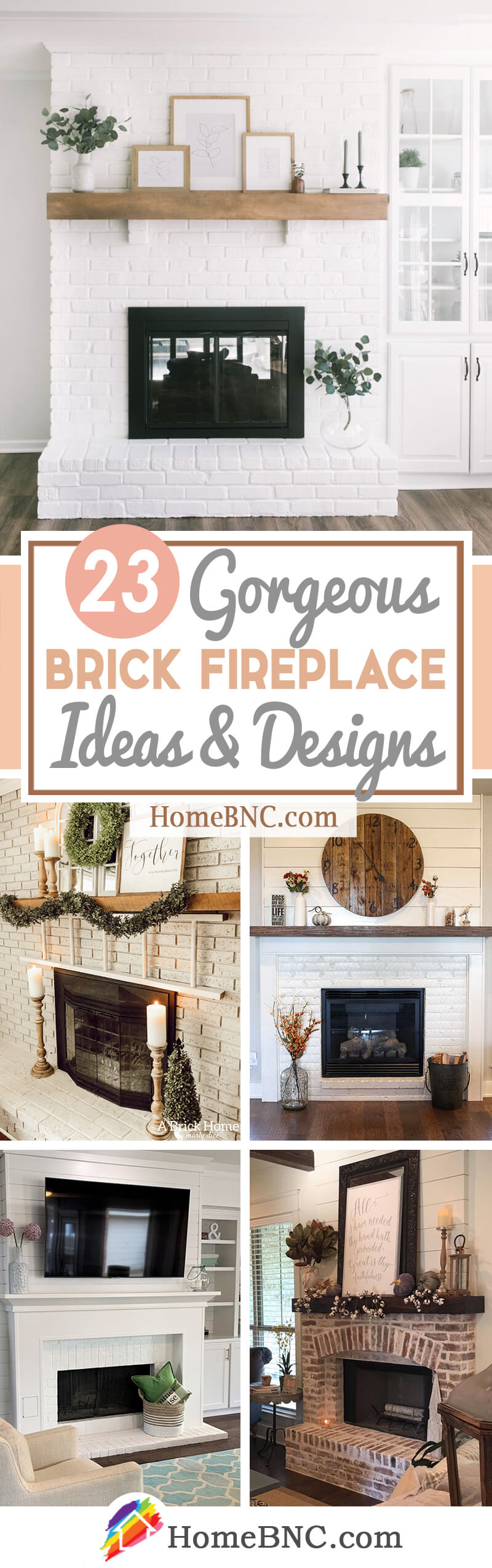 23 Best Brick Fireplace Ideas To Make, How Can I Make My Red Brick Fireplace Look Better