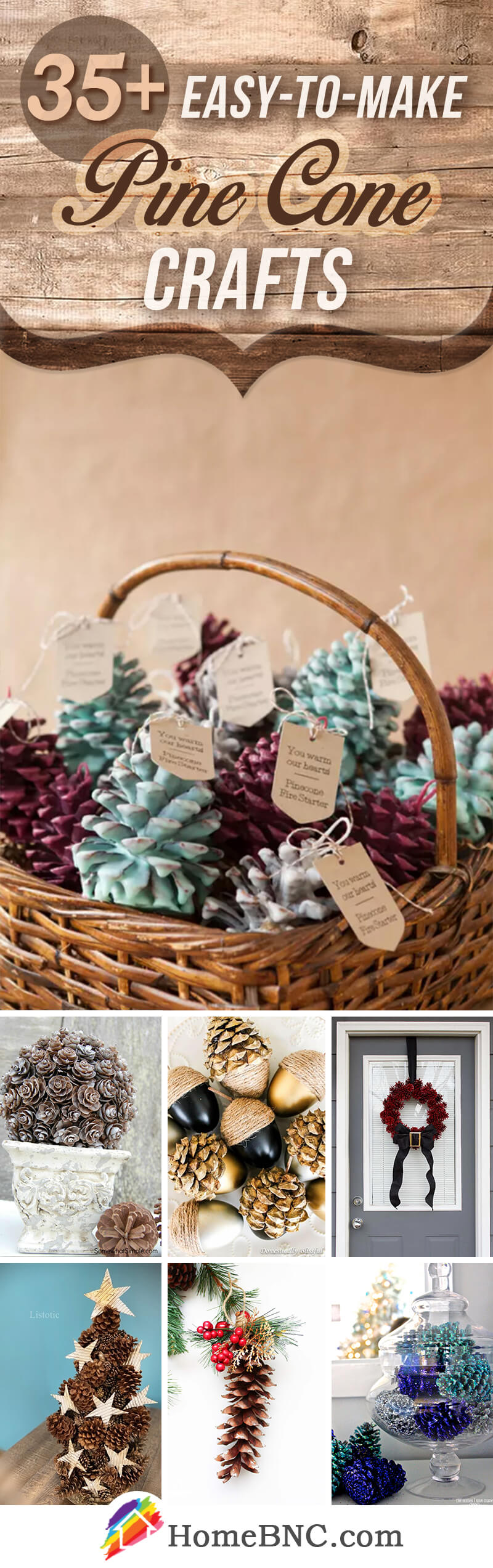 Nature Crafts: 35+ Things to Make With Pine Cones