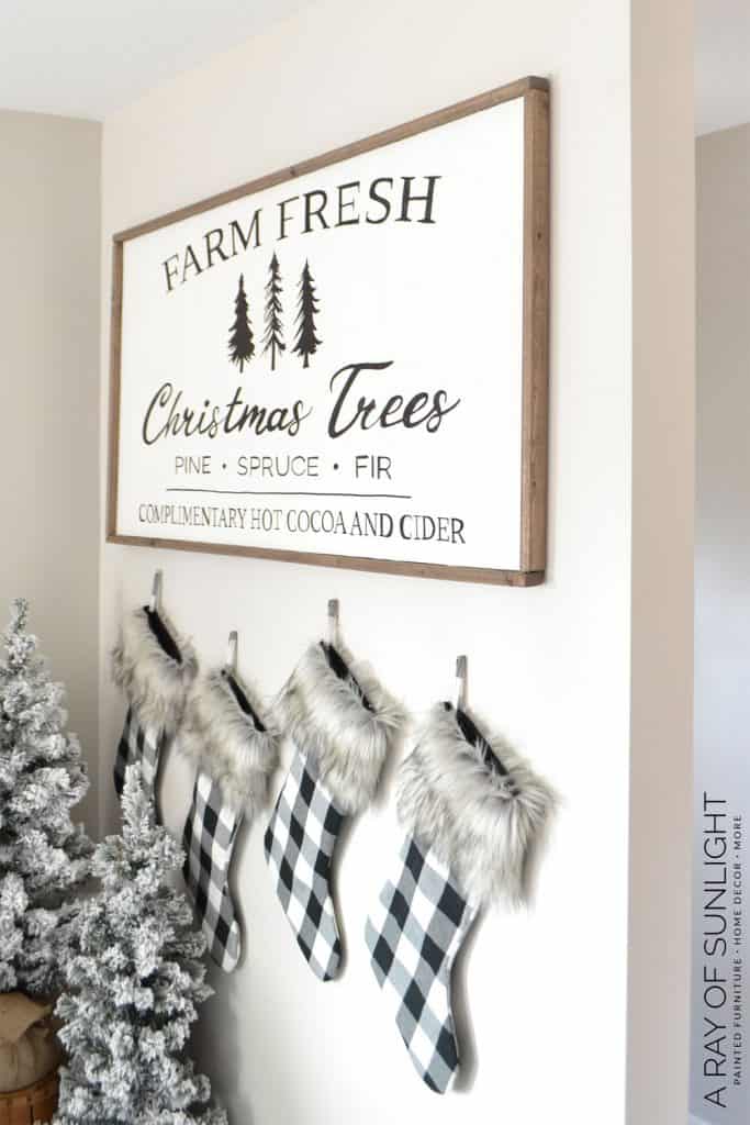 Farm Fresh Christmas Trees Holzschild