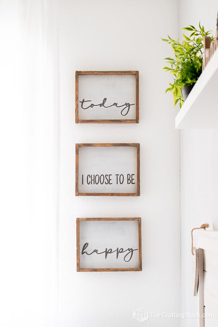 Rough Wood Trim Positive Mindset Signs