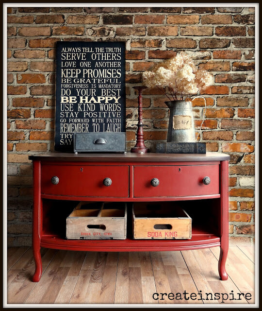 Tuscan Red Painted Classic Lowboy