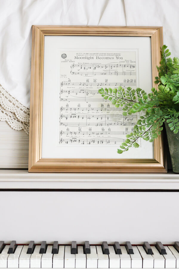 Customized Framed Sheet Music Décor