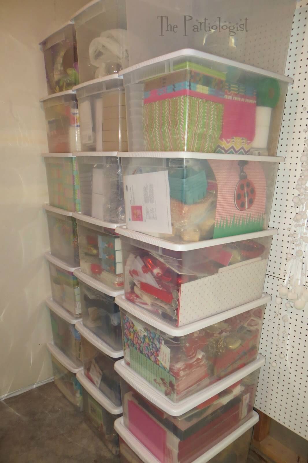 Craft and Holiday Organization with Bins