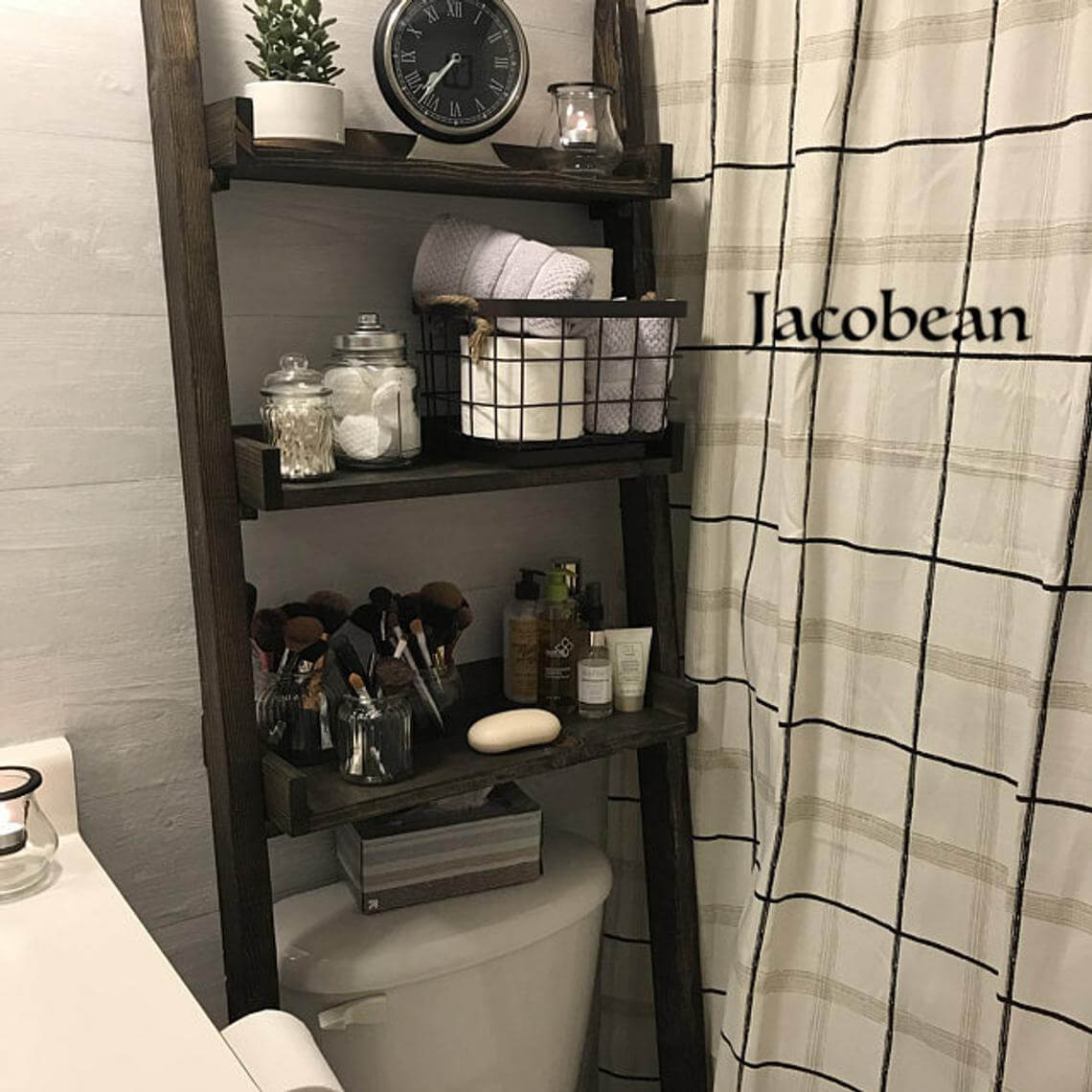 Ladder Style Over the Toilet Shelving