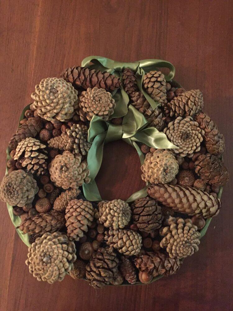 Woodsy Wreath from Recycled Materials