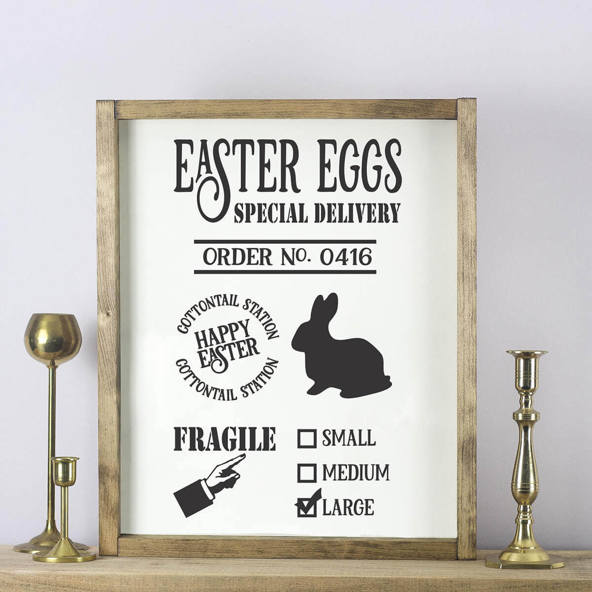 Easter Egg Special Delivery Framed Sign