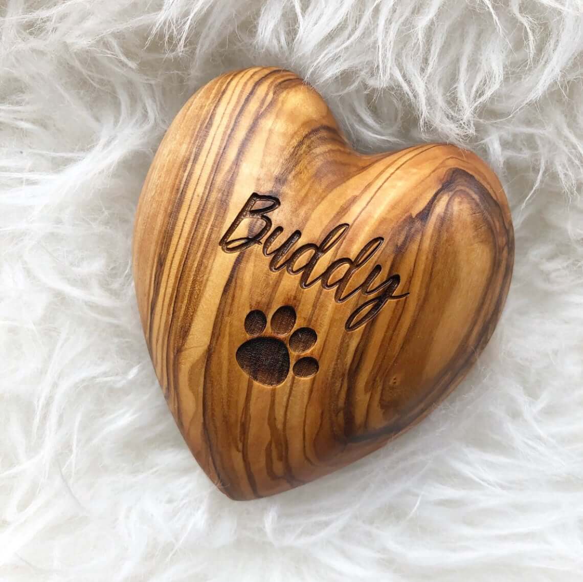 Laser Engraved Wooden Heart Keepsake