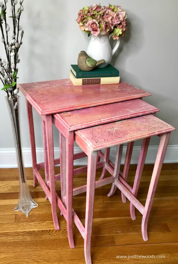 Unique Watercolor Nesting Table Design