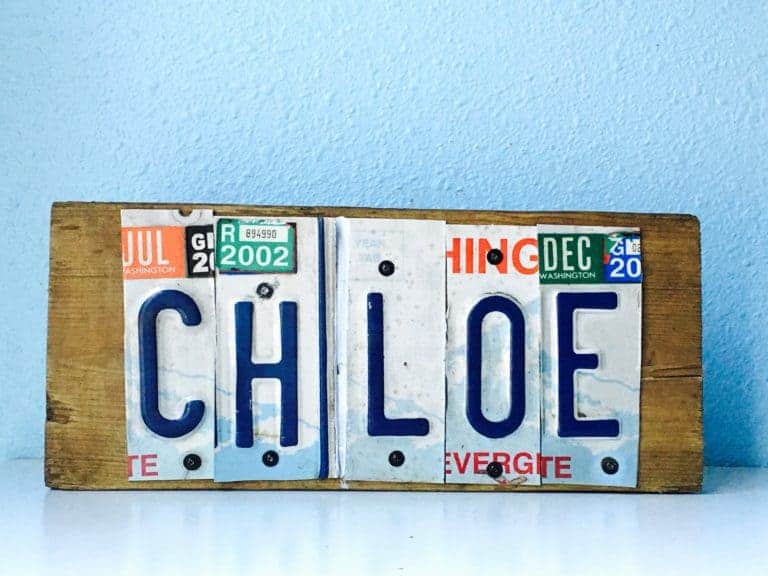 Personalisiertes Nummernschild Handmade Wood Sign