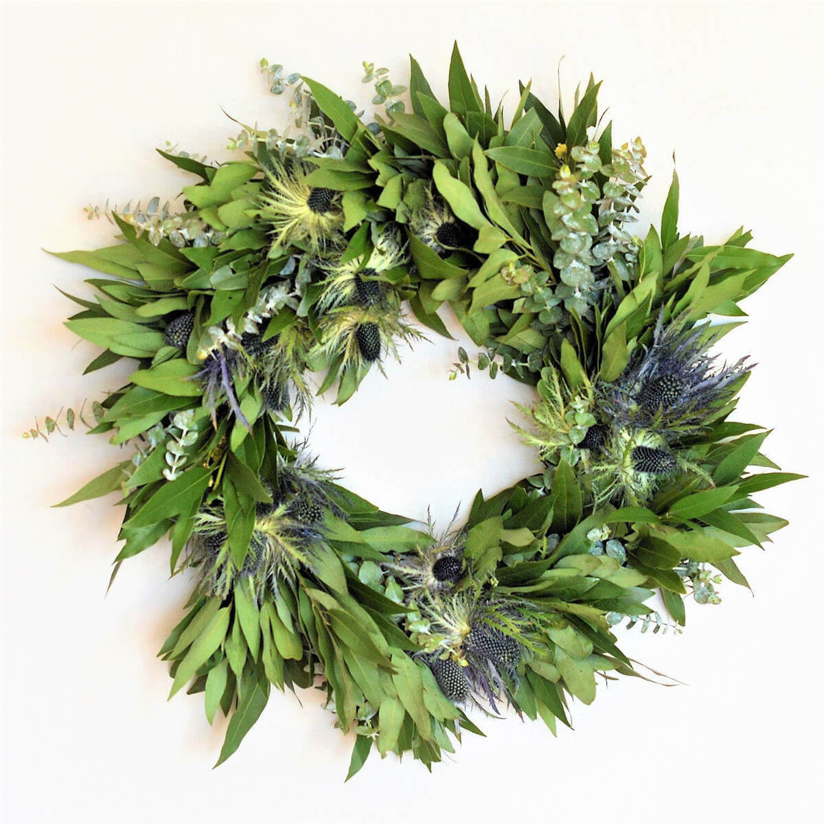 Green Tones Pinecone and Leaf Wreath