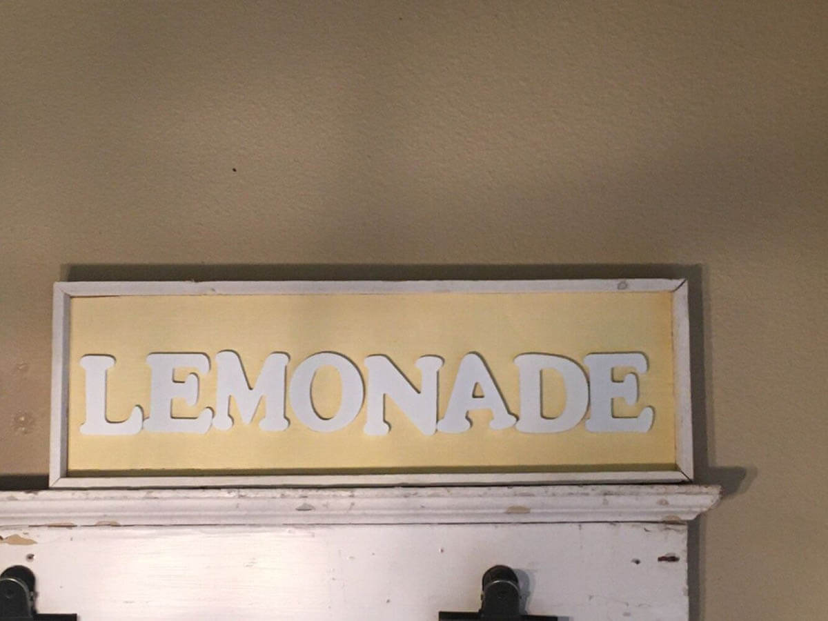 Signs of Summer Yellow Lemonade Sign