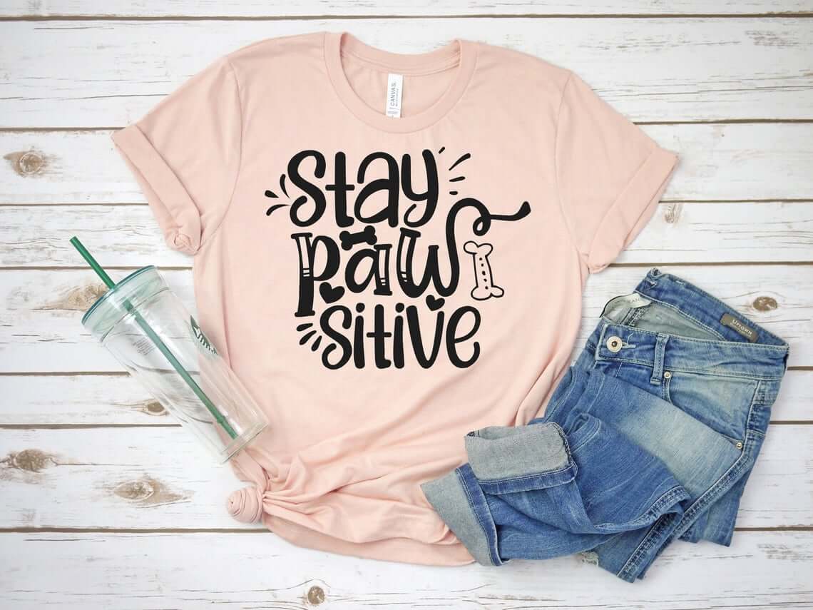 Stay Pawsitive Recycled Shirt and Tank Top