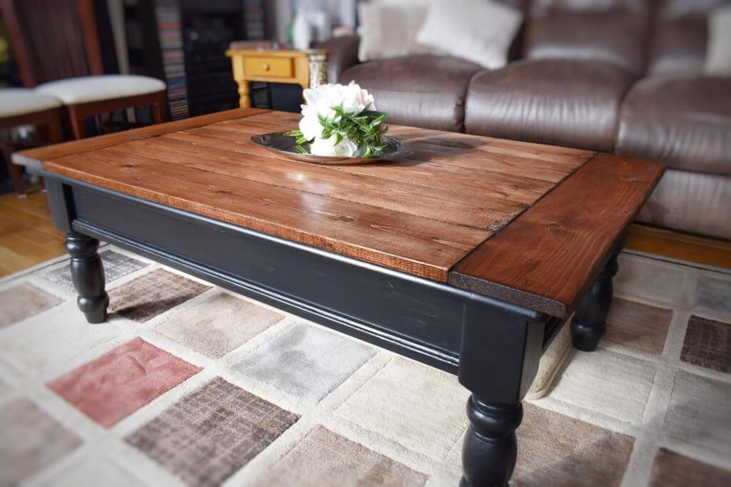 Two-Toned Rustic Coffee Table Design — Homebnc