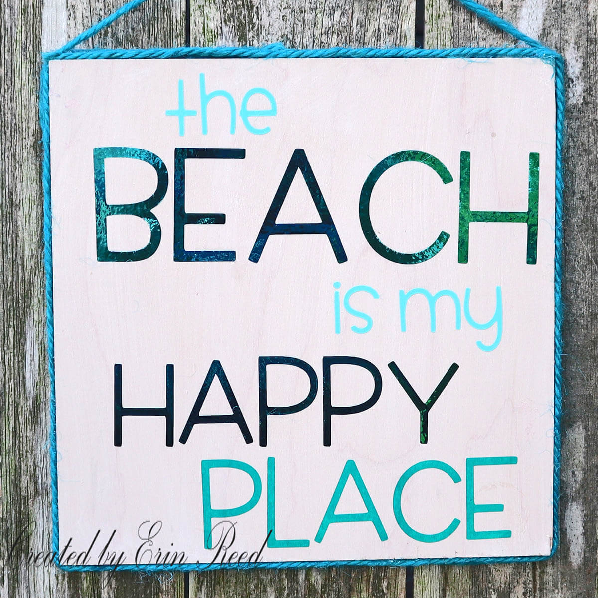 My Happy Place is the Beach Sign
