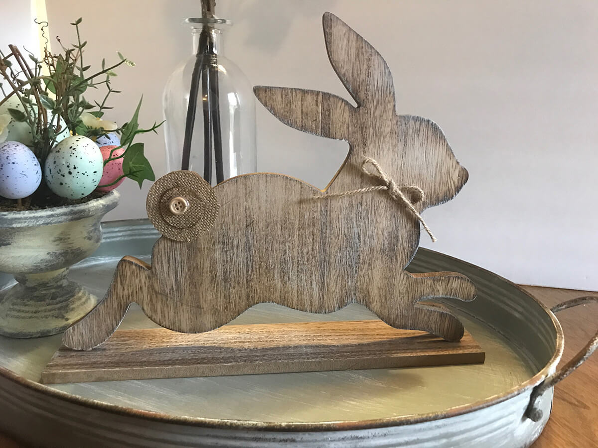 Wooden Farmhouse Bunny Shelf Sitter