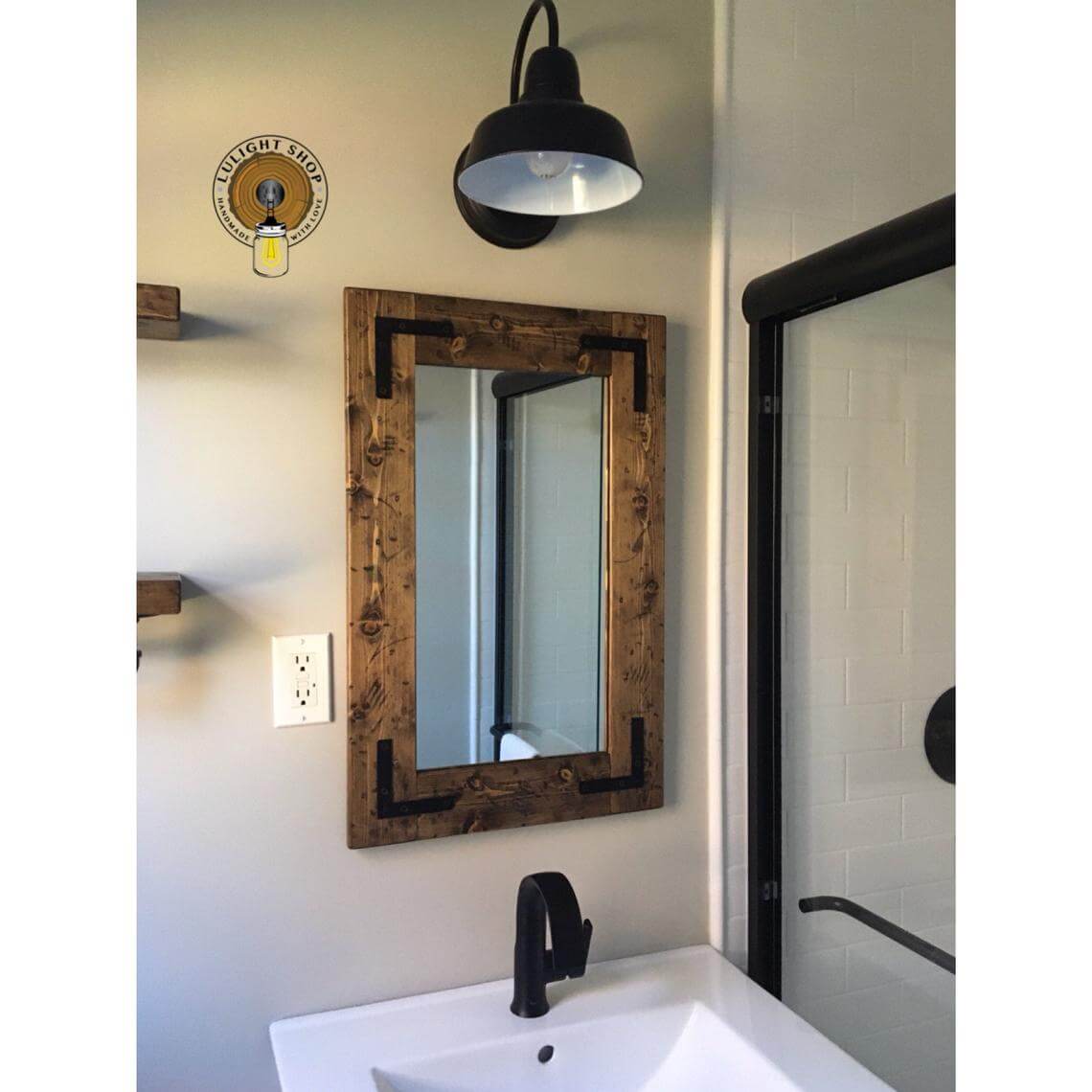 40 Best Farmhouse Mirror Ideas And, Rustic Cottage Bathroom Mirrors