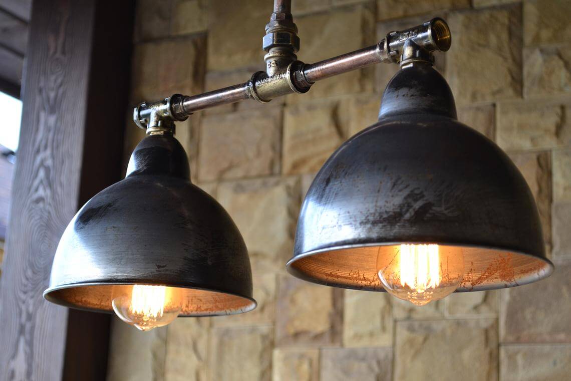 Zmodernizowana lampa wisząca Steampunk Farmhouse