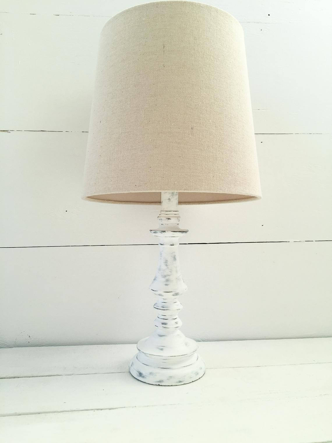 Classic Farmhouse Antique White Lamp