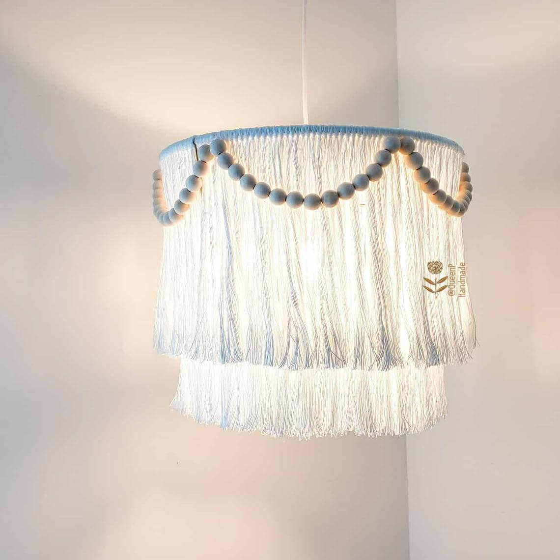 Lustre moderne à franges Boho Farmhouse