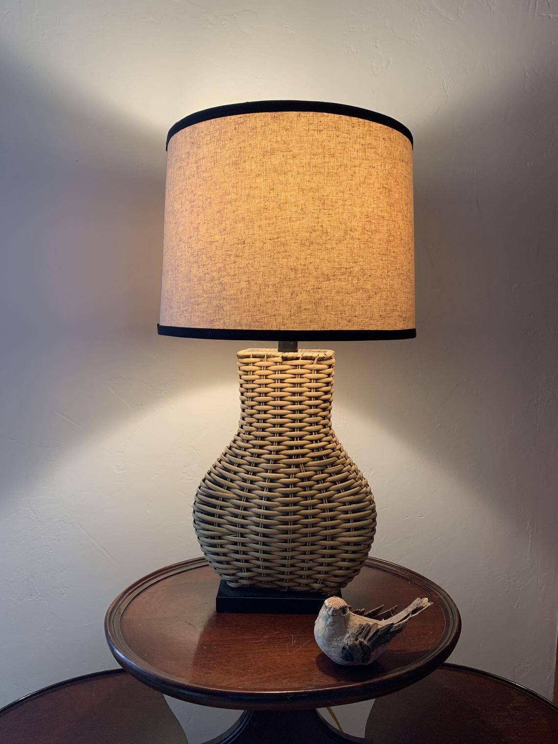 Natural Bohemian Farmhouse Table Lamp