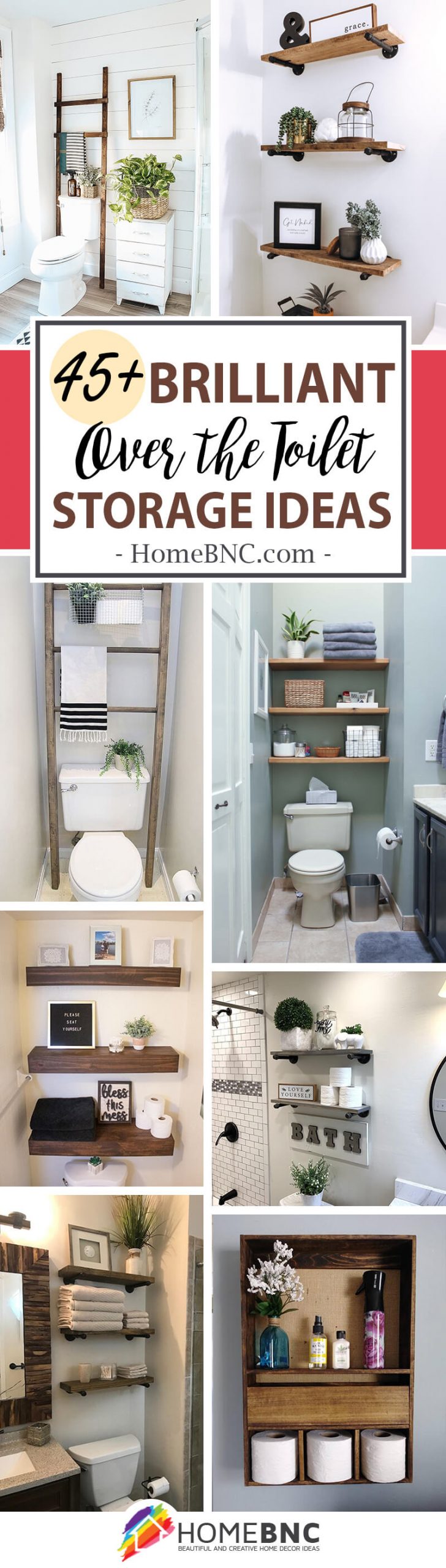 18+ Best Over the Toilet Storage Ideas and Designs for 18