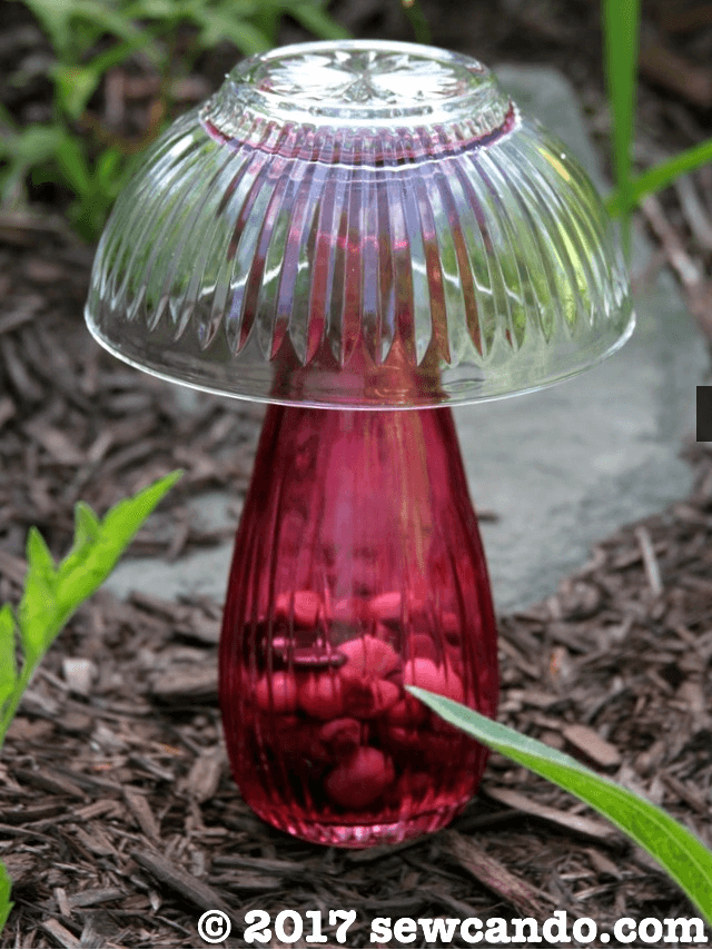 Adorable DIY Glass Mushroom Garden