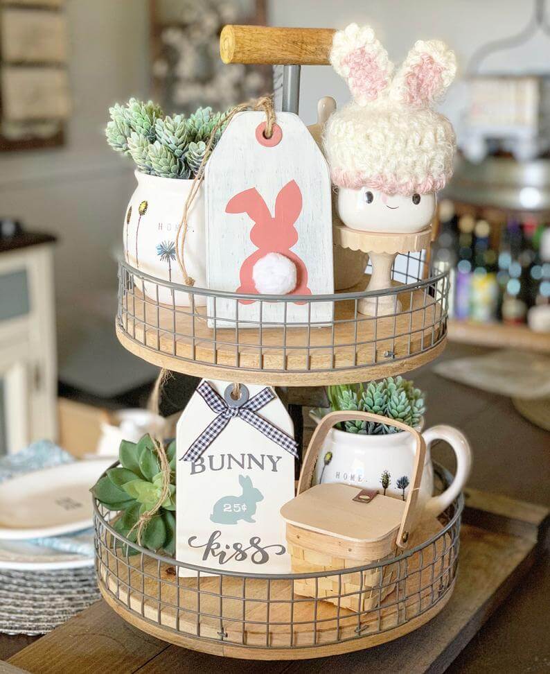 Easter Tag Shaped Wooden Signs