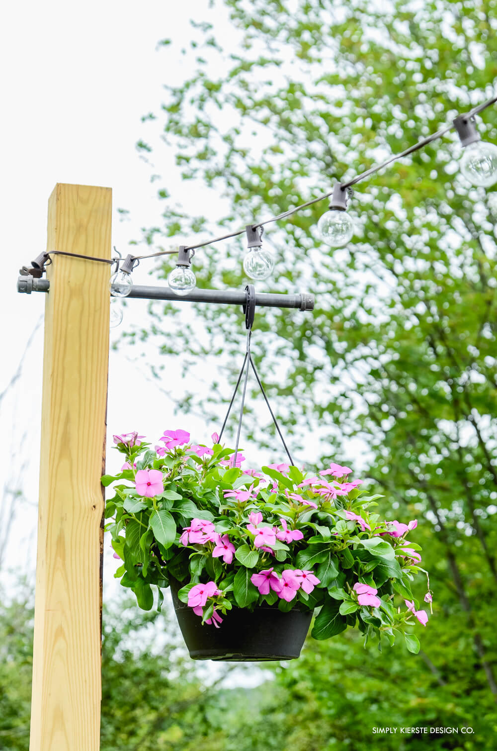 DIY Posts for String Lights & Hanging Plants