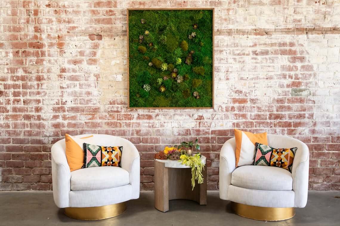 Lush Framed Moss Wall Design