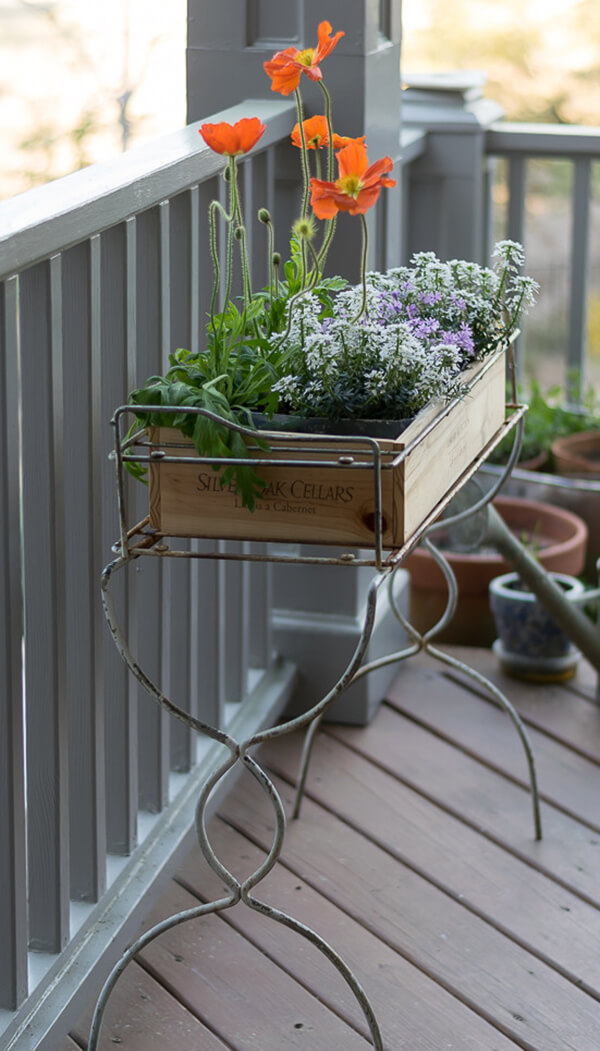 Wired Plant Box Front Porch Stand
