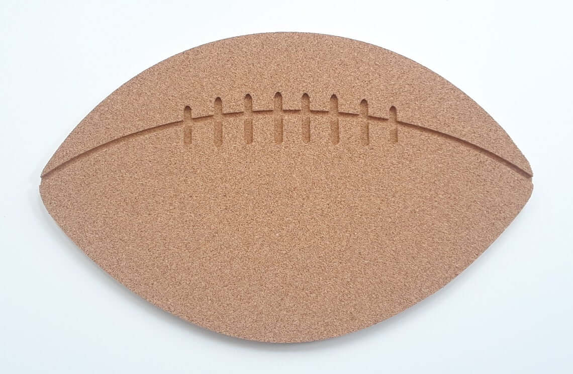 Detailed Engraved Football Cork Board