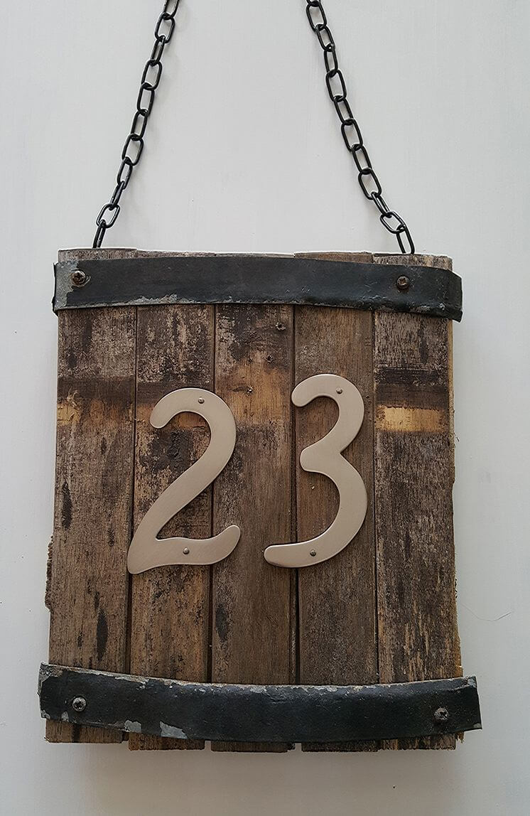 DIY Rustic Hanging Address Sign