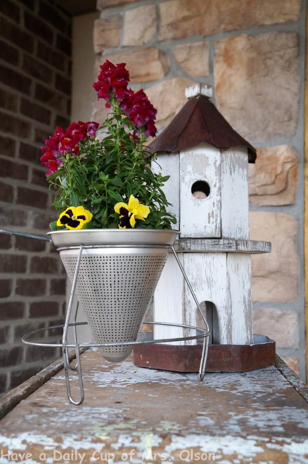 Metal Cone Planter with Stand