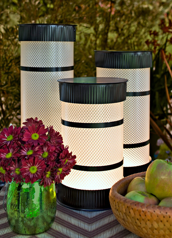Monochrome Cylinder Table Top Lamps