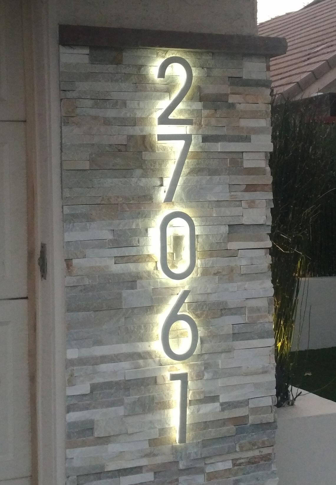 Large Glowing House Number Decor