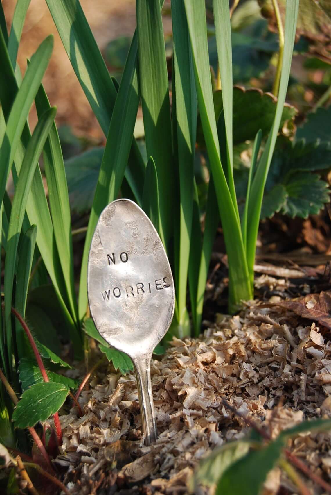 No Worries Stamped Garden Spoon