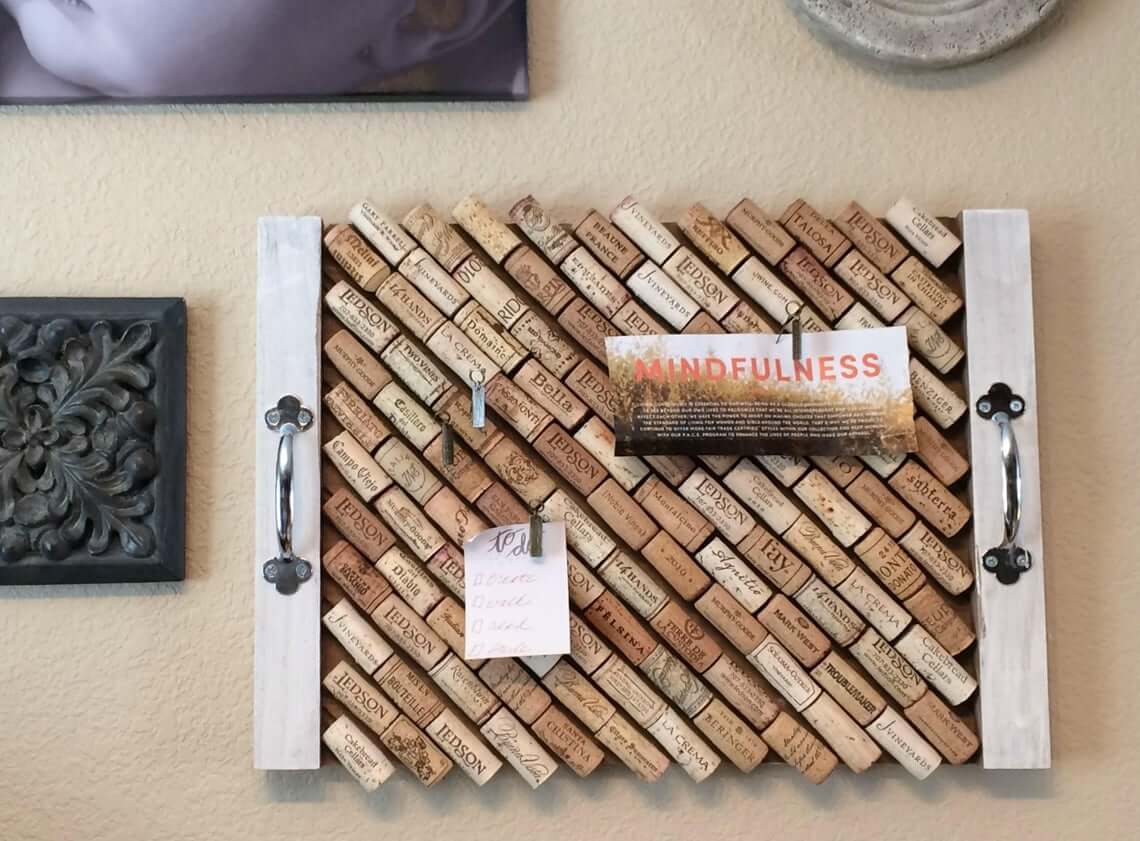 Unique Upcycled Wine Cork Board