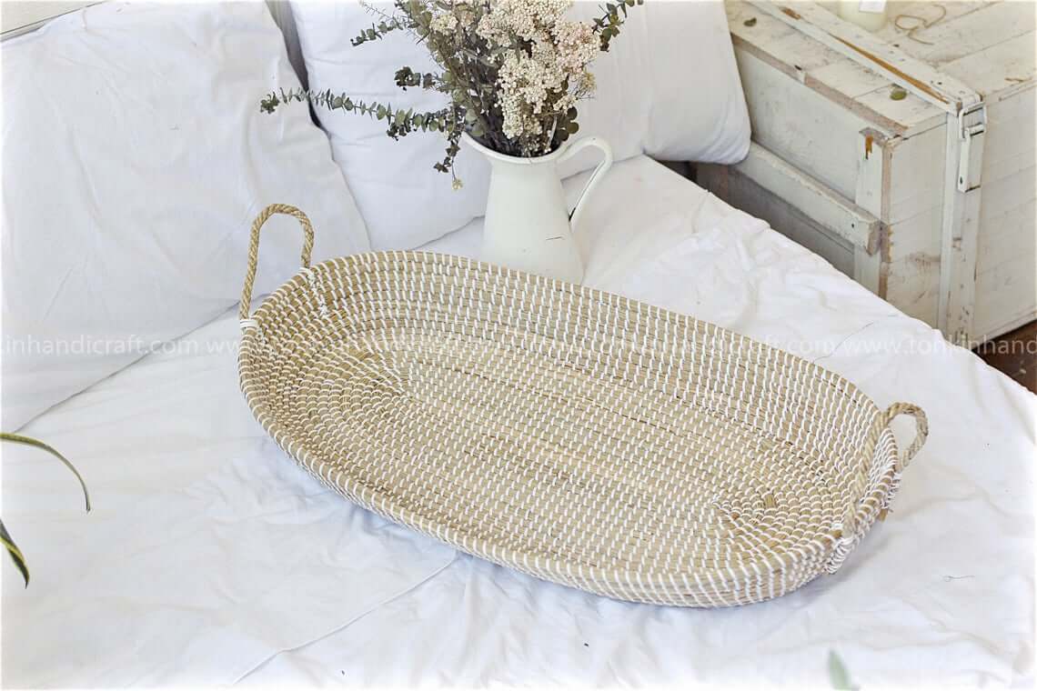 Pretty Meets Practical Woven Serving Tray