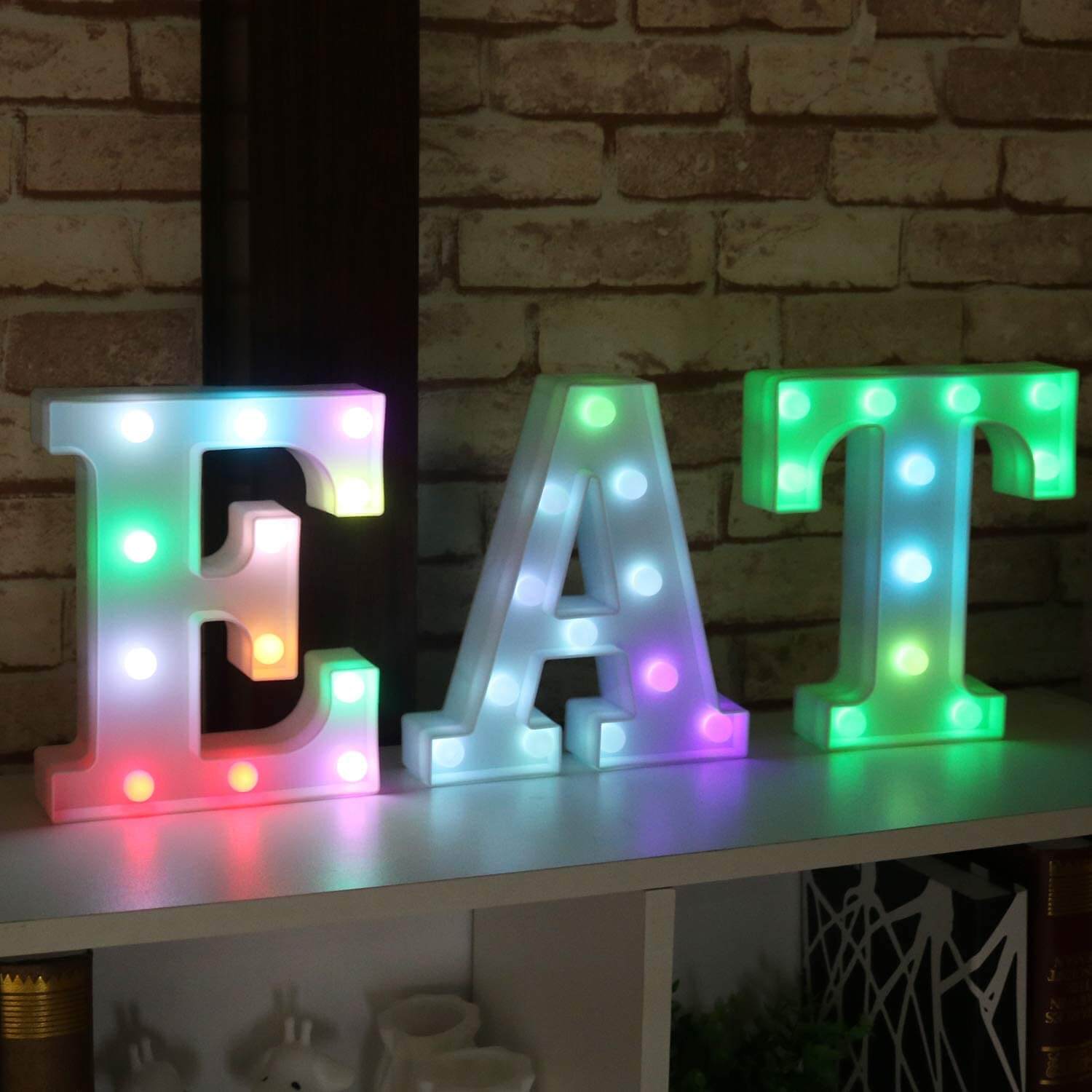 Colorful Battery Powered LED Marquee Letter