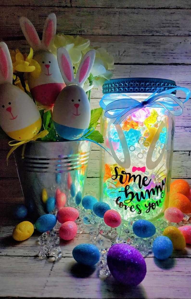 Farmhouse Easter Mason Jar Lantern