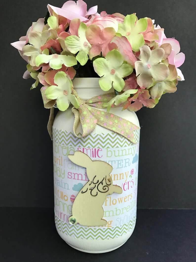 Colorful Easter Spring Mason Jar