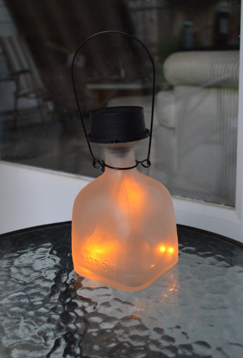 Opaque Lightning Bug Glass Bottle