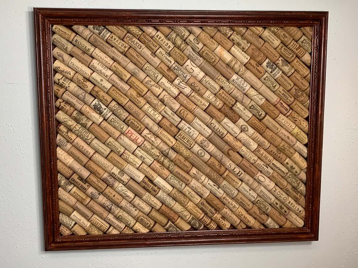 Worldly Framed Wine Cork Board