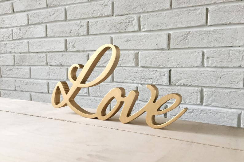 Gorgeous Love Tabletop Wooden Lettering