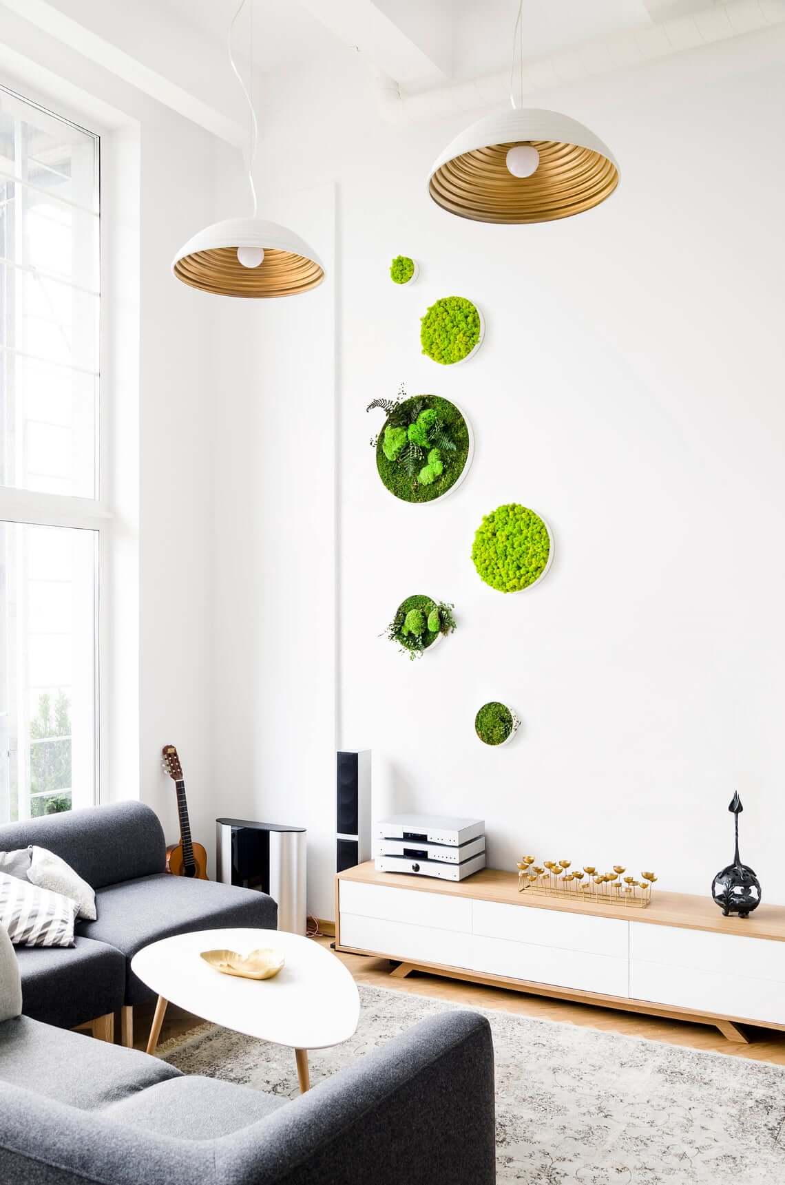 Unique Circle Home Moss Wall Art