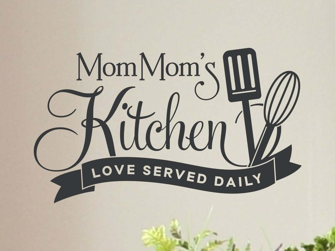 Love Served Daily Vinyl Kitchen Sign