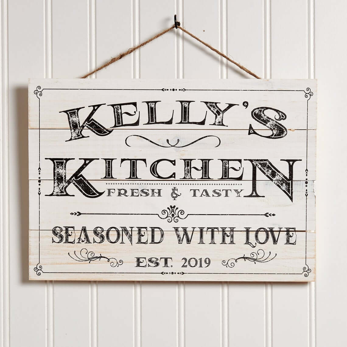 Seasoned with Love Farmhouse Kitchen Sign